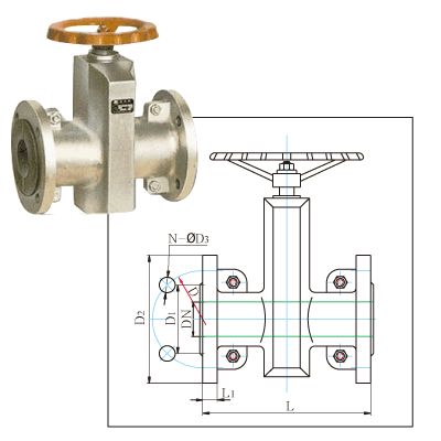 管夾閥外型及結(jié)構(gòu)簡圖